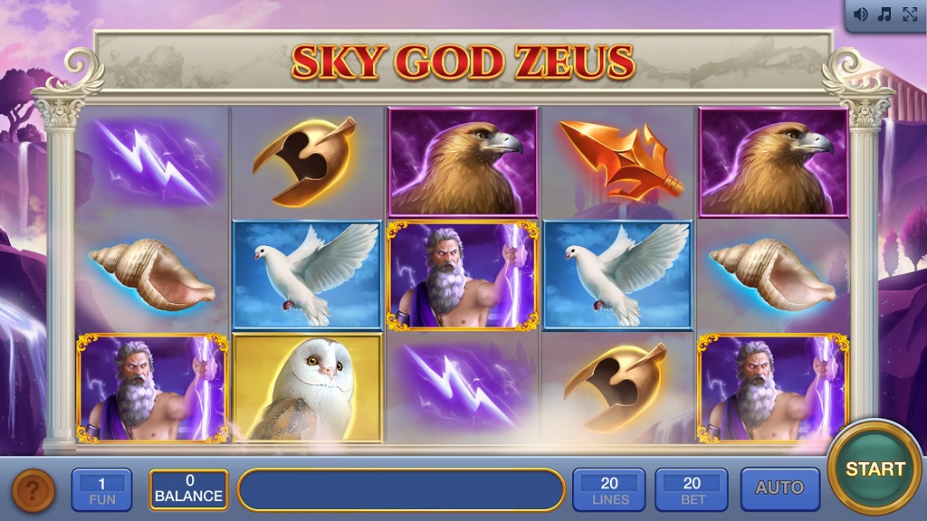 Screenshot of Sky God Zeus slot from InBet