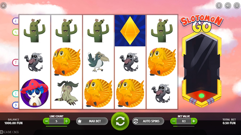 Screenshot of Slotomon Go slot from BGaming