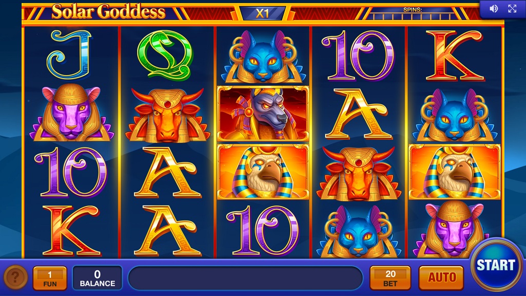 Screenshot of Solar Goddess slot from InBet