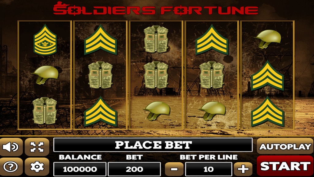 Screenshot of Soldiers Fortune slot from PlayPearls