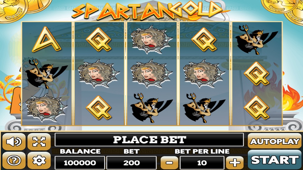 Screenshot of Spartan Gold slot from PlayPearls
