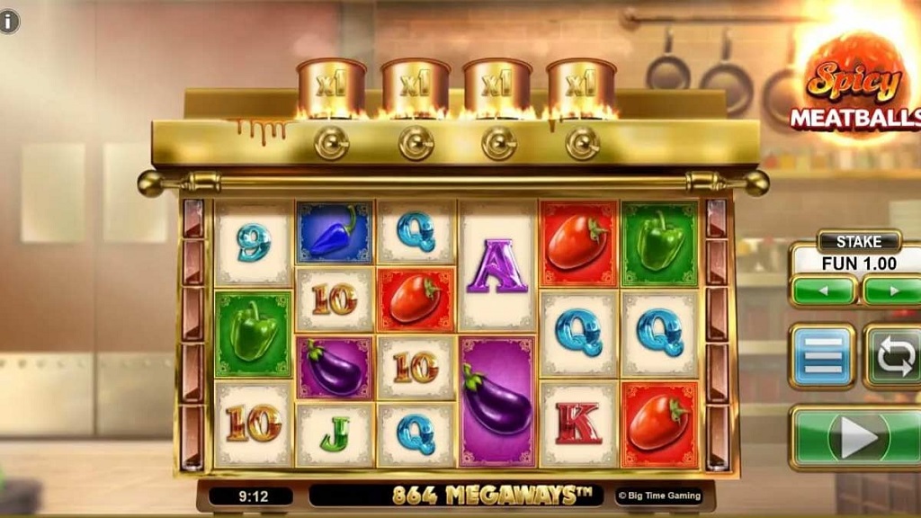 Screenshot of Spicy Meatballs Megaways slot from Big Time Gaming