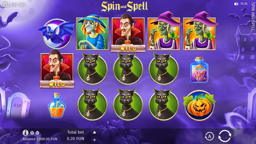Screenshot of Spin And Spell slot from BGaming