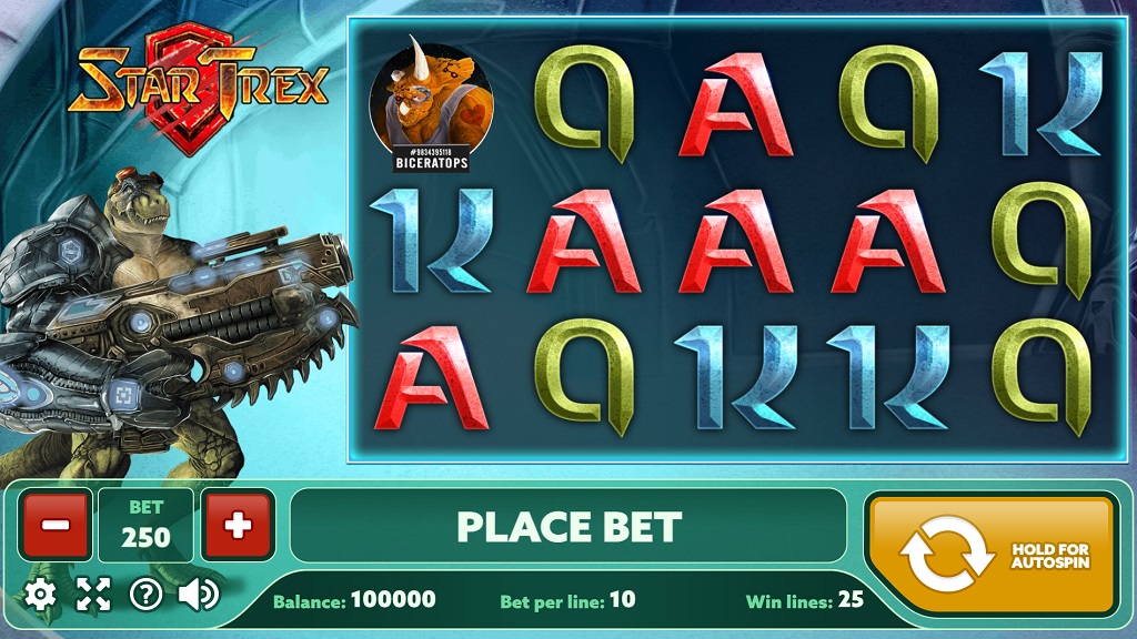 Screenshot of Star Trex slot from PlayPearls