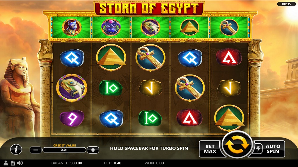 Screenshot of Storm of Egypt slot from Swintt