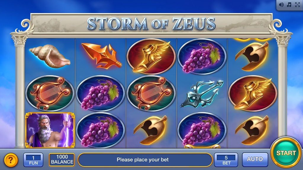 Screenshot of Storm of Zeus slot from InBet