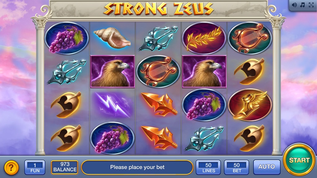 Screenshot of Strong Zeus slot from InBet