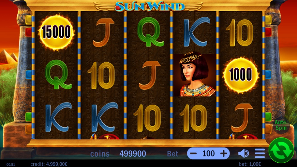 Screenshot of Sun Wind slot from Swintt