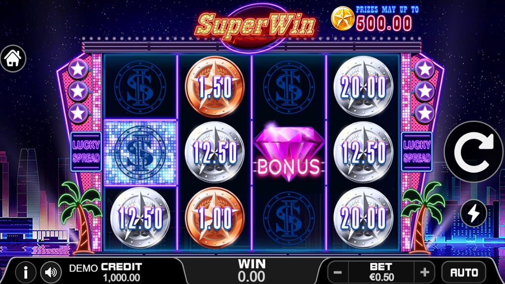 Screenshot of Super Win slot from Playstar