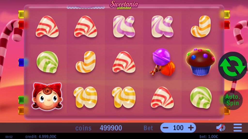 Screenshot of Sweetania Unlimited slot from Swintt