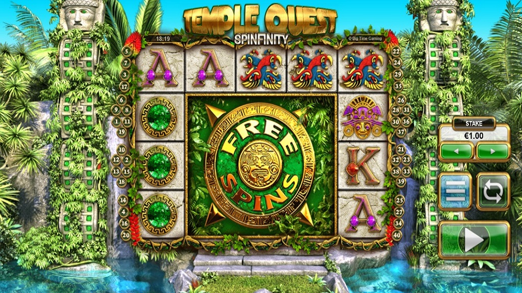 Screenshot of Temple Quest slot from Big Time Gaming