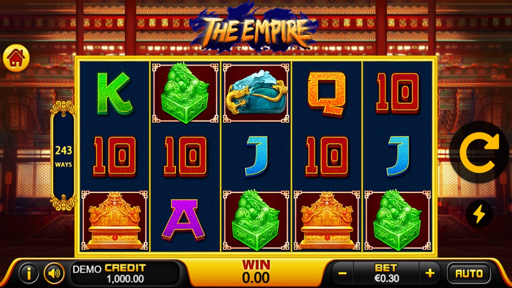 Screenshot of The Empire slot from Playstar