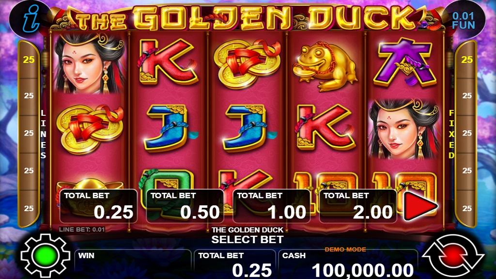 Screenshot of The Golden Duck slot from CT Interactive