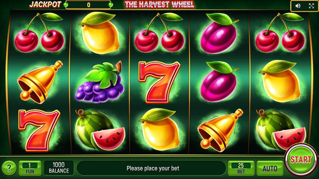 Screenshot of The Harvest Wheel slot from InBet