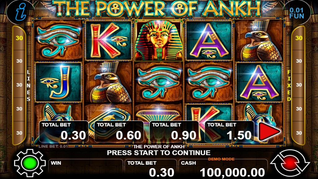 Screenshot of The Power of Ankh slot from CT Interactive