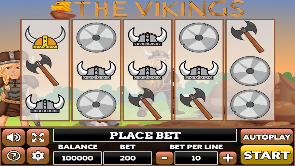 Screenshot of The Vikings slot from PlayPearls