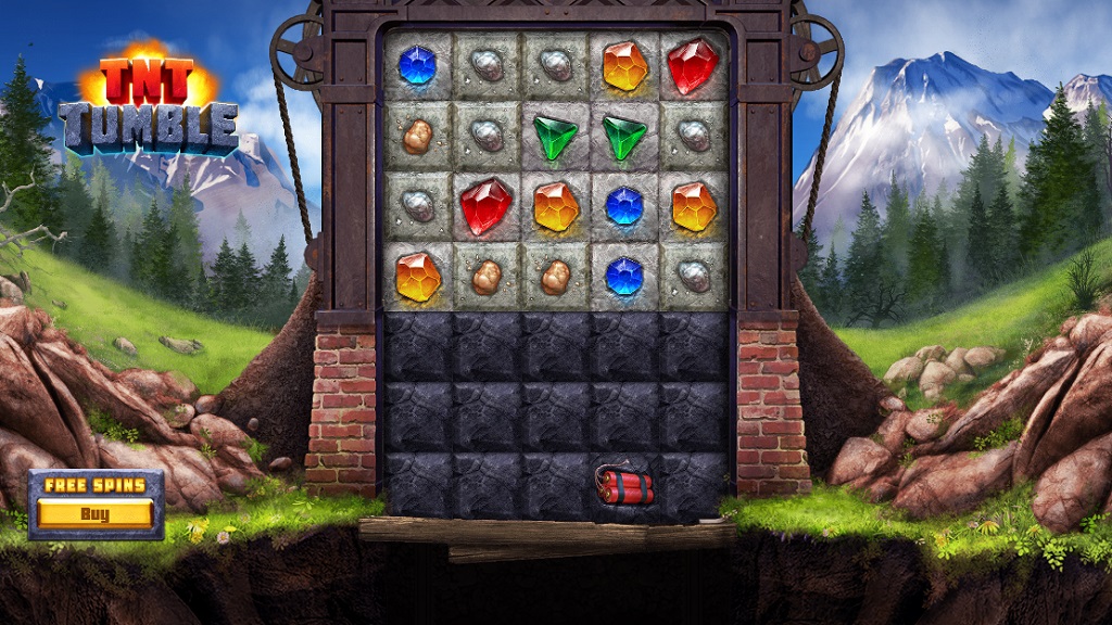 Screenshot of TNT Tumble slot from Relax Gaming