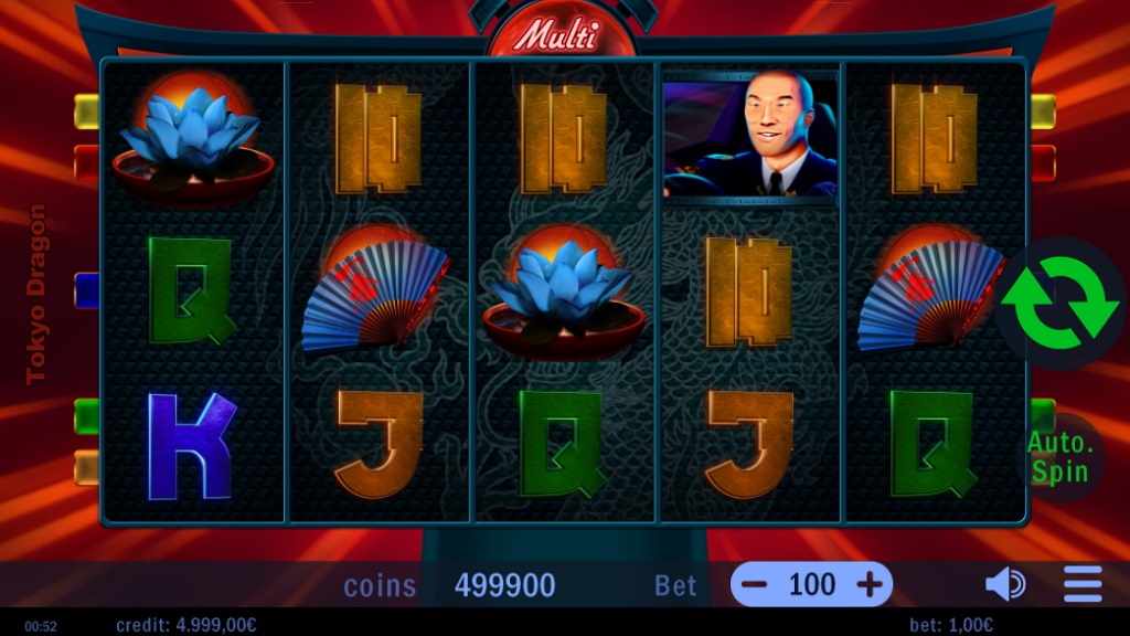 Screenshot of Tokyo Dragon slot from Swintt