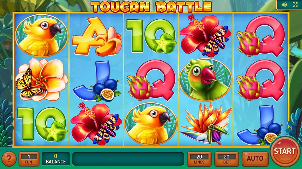 Screenshot of Toucan Battle slot from InBet