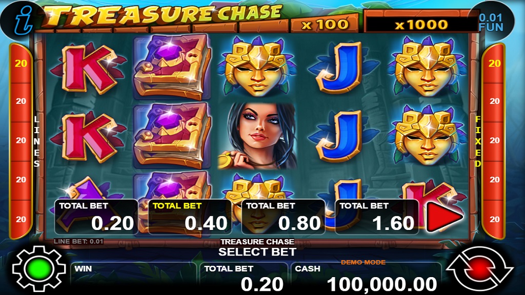 Screenshot of Treasure Chase slot from CT Interactive