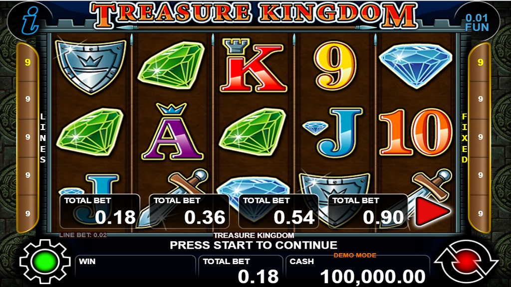 Screenshot of Treasure Kingdom slot from CT Interactive