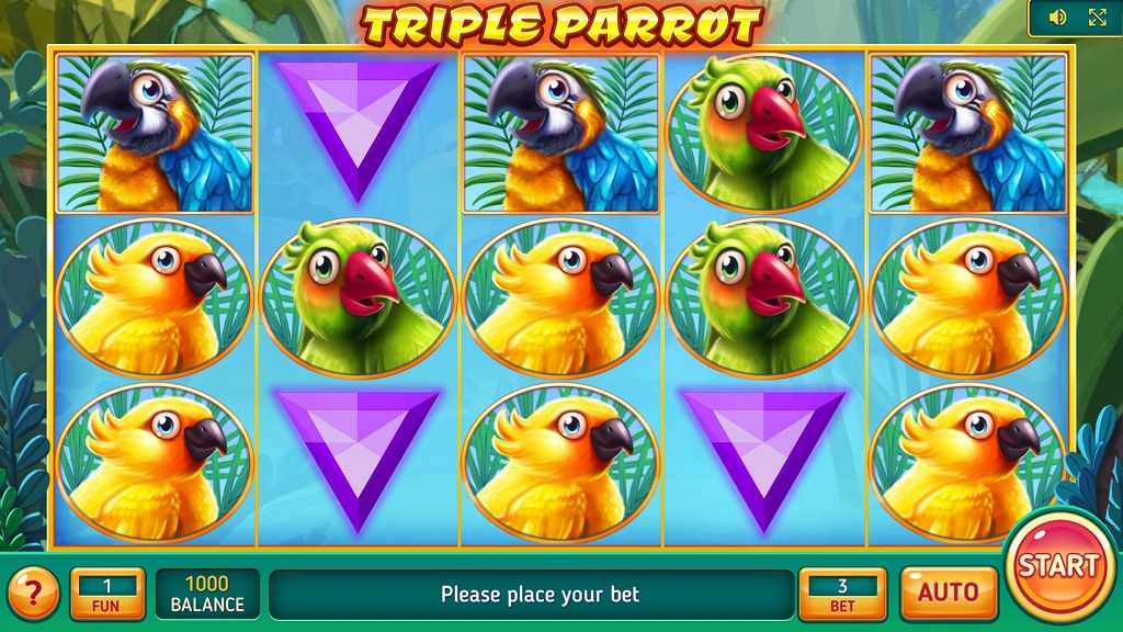 Screenshot of Triple Parrot slot from InBet