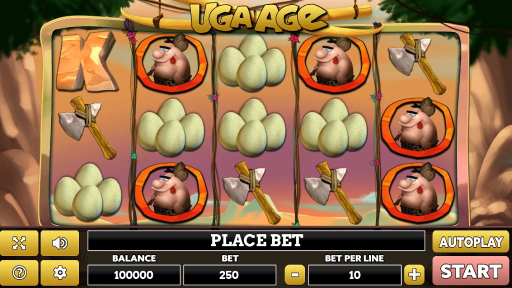 Screenshot of Uga Age slot from PlayPearls