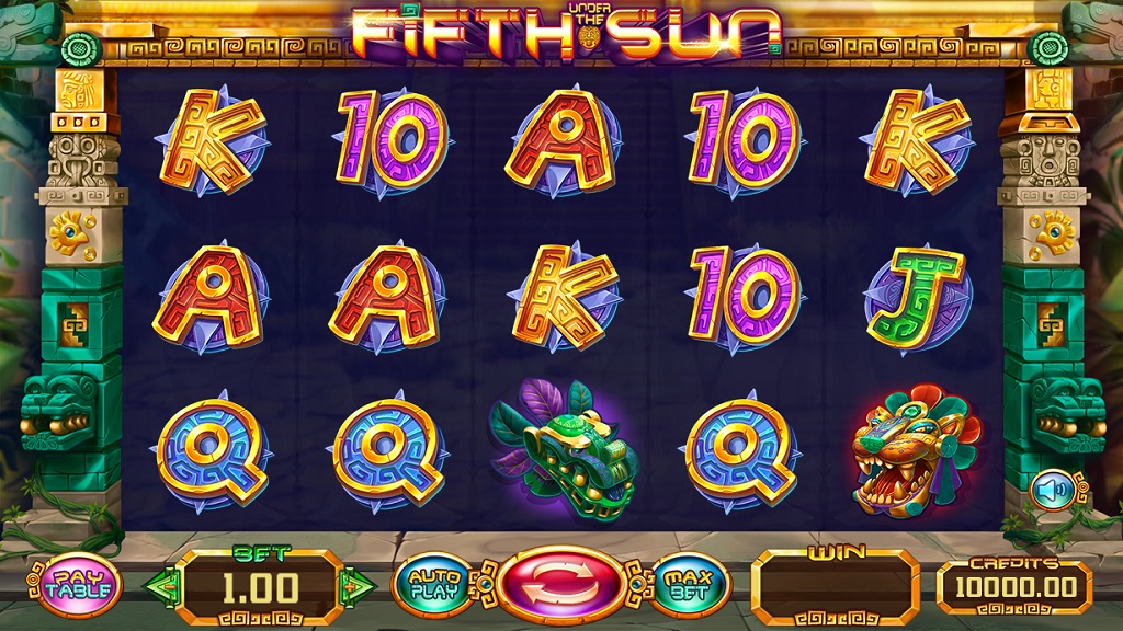 Screenshot of Under the Fifth Sun slot from Felix Gaming