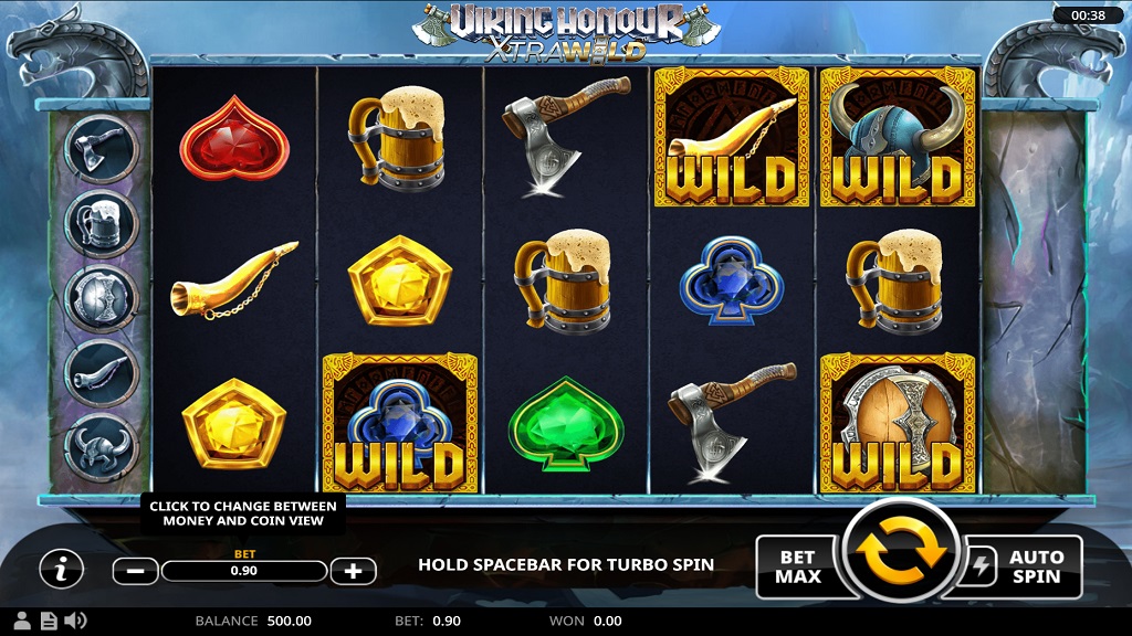 Screenshot of Viking Honour XtraWild slot from Swintt