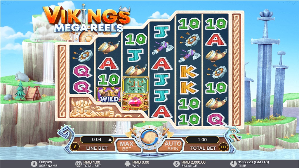 Screenshot of Vikings Mega Reels slot from GamePlay