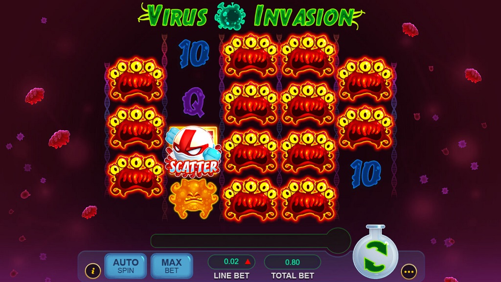 Screenshot of Virus Invasion slot from GamePlay