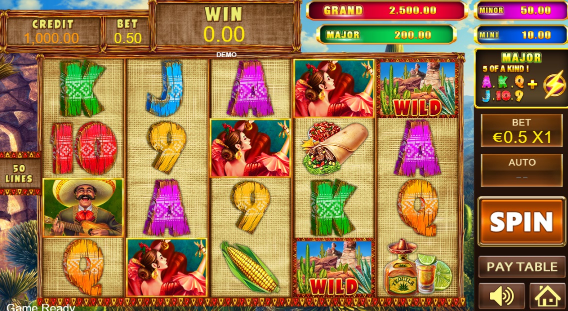 Screenshot of Viva Mexico 2 slot from Playstar