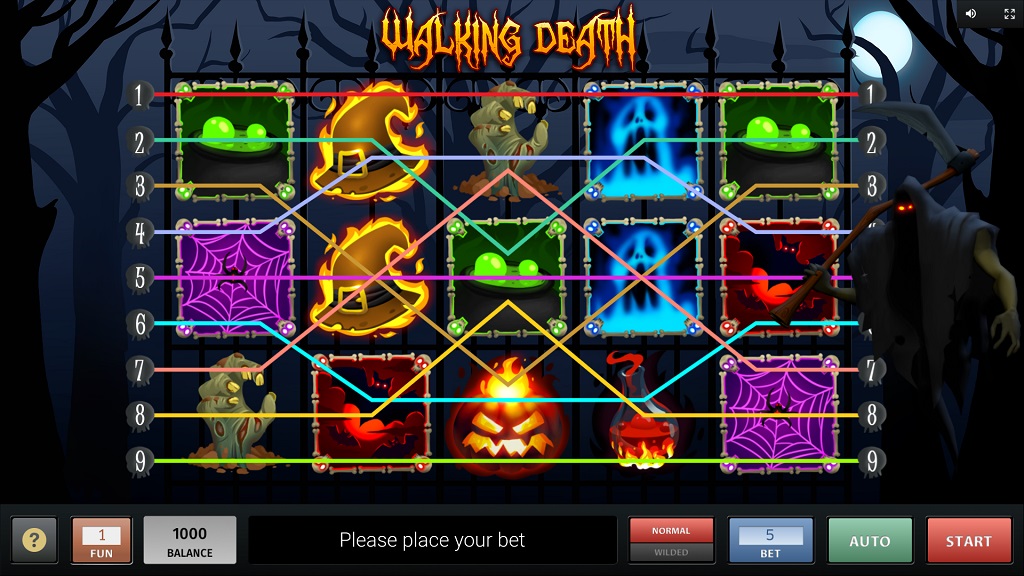 Screenshot of Walking Death slot from InBet