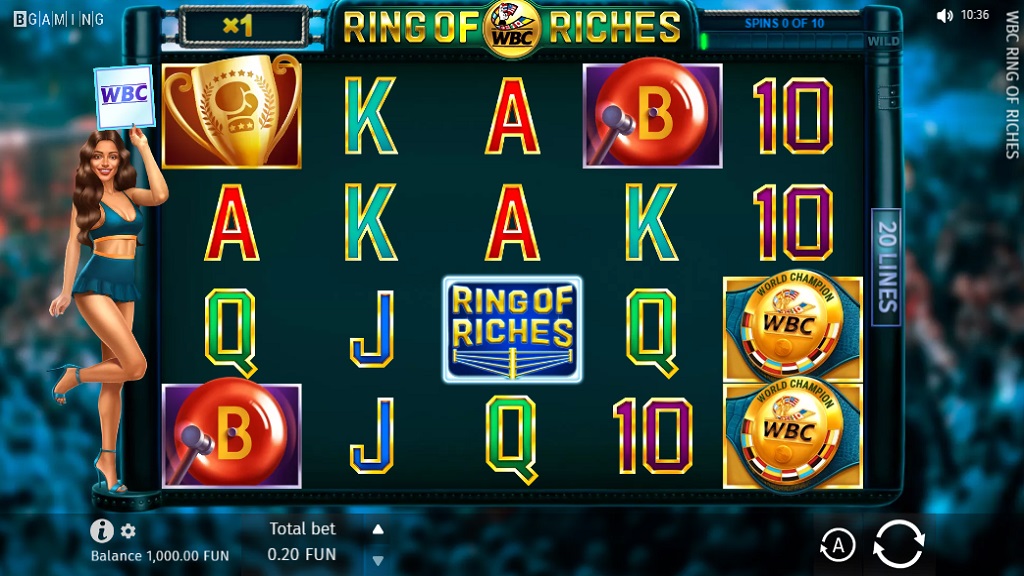 Screenshot of WBC Ring of Riches slot from BGaming