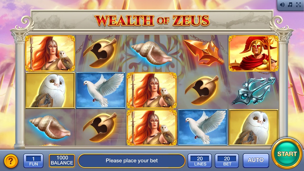 Screenshot of Wealth of Zeus slot from InBet