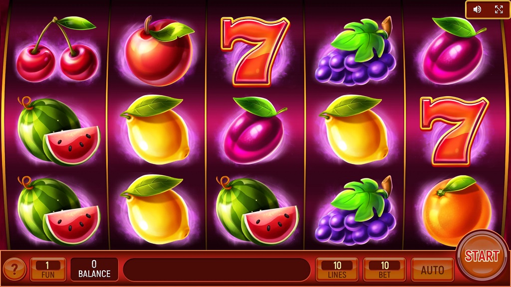 Screenshot of Wheel of Fruits slot from InBet