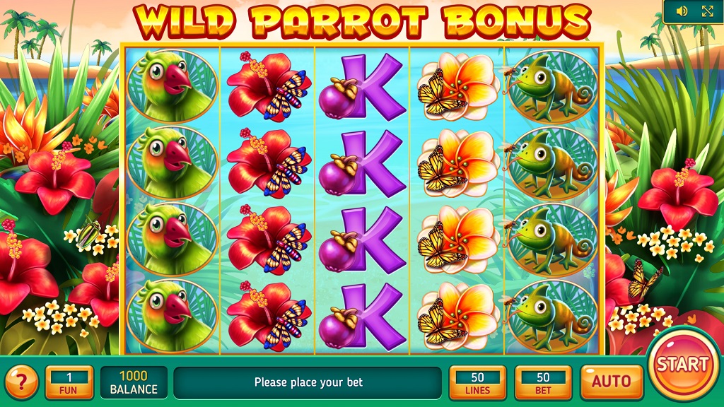 Screenshot of Wild Parrot Bonus slot from InBet