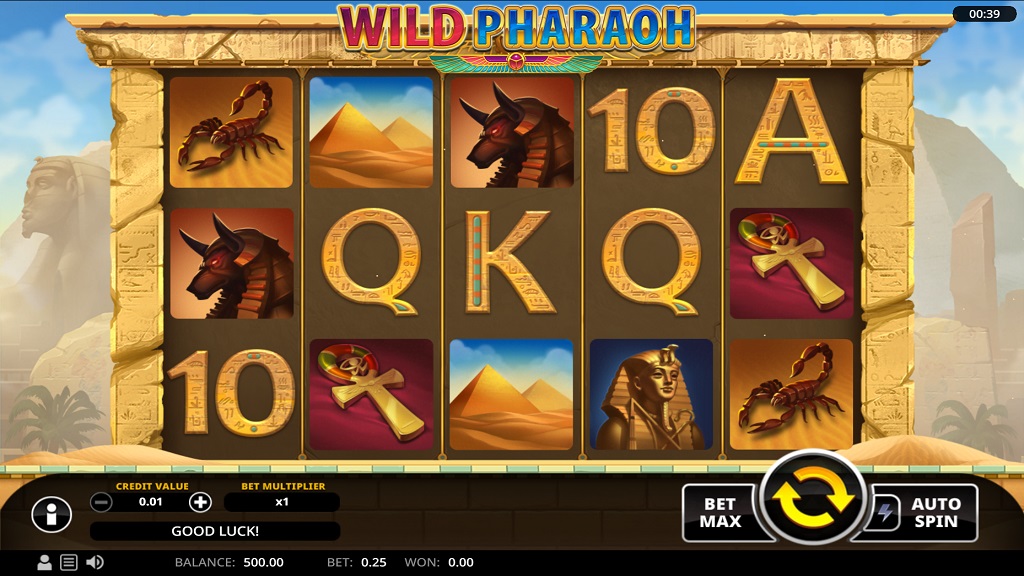 Screenshot of Wild Pharaoh slot from Swintt
