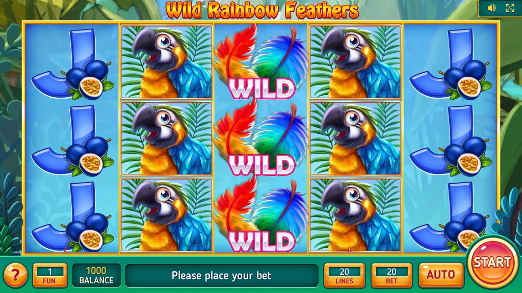 Screenshot of Wild Rainbow Feathers slot from InBet