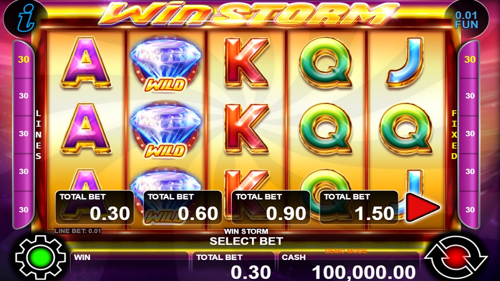 Screenshot of Win Storm slot from CT Interactive