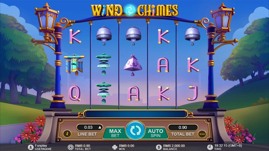 Screenshot of Wind Chimes slot from GamePlay
