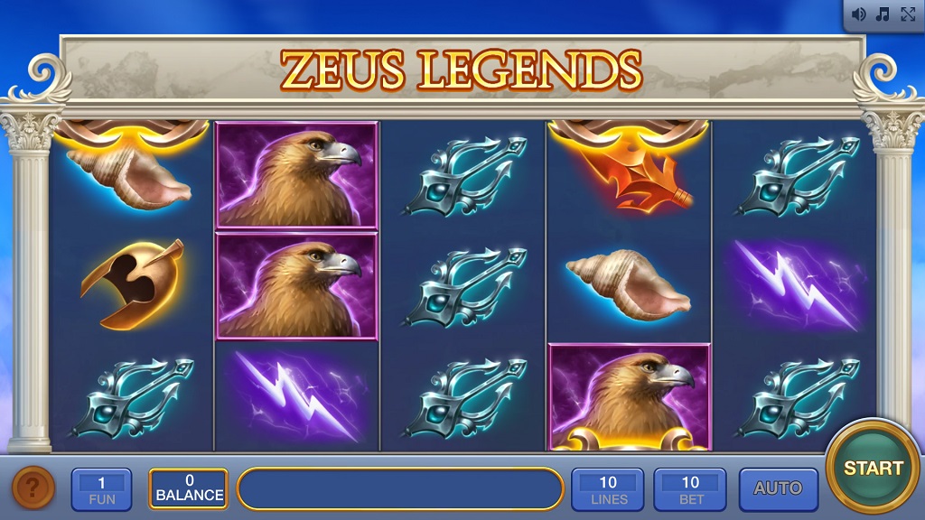 Screenshot of Zeus Legends slot from InBet