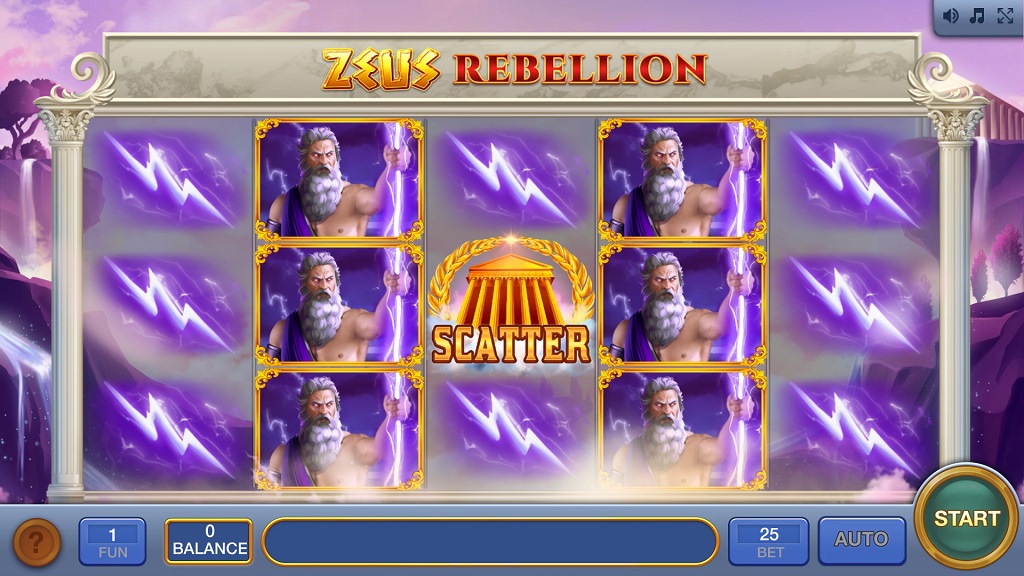 Screenshot of Zeus Rebellion slot from InBet
