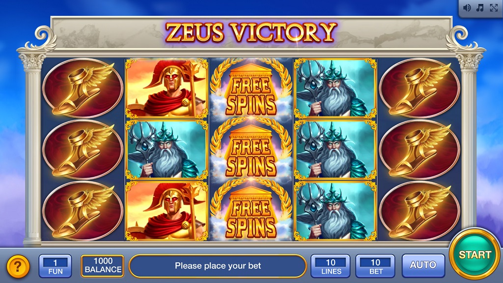 Screenshot of Zeus Victory slot from InBet