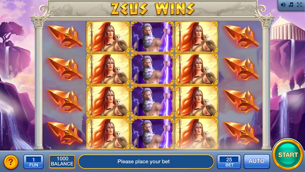 Screenshot of Zeus Wins slot from InBet