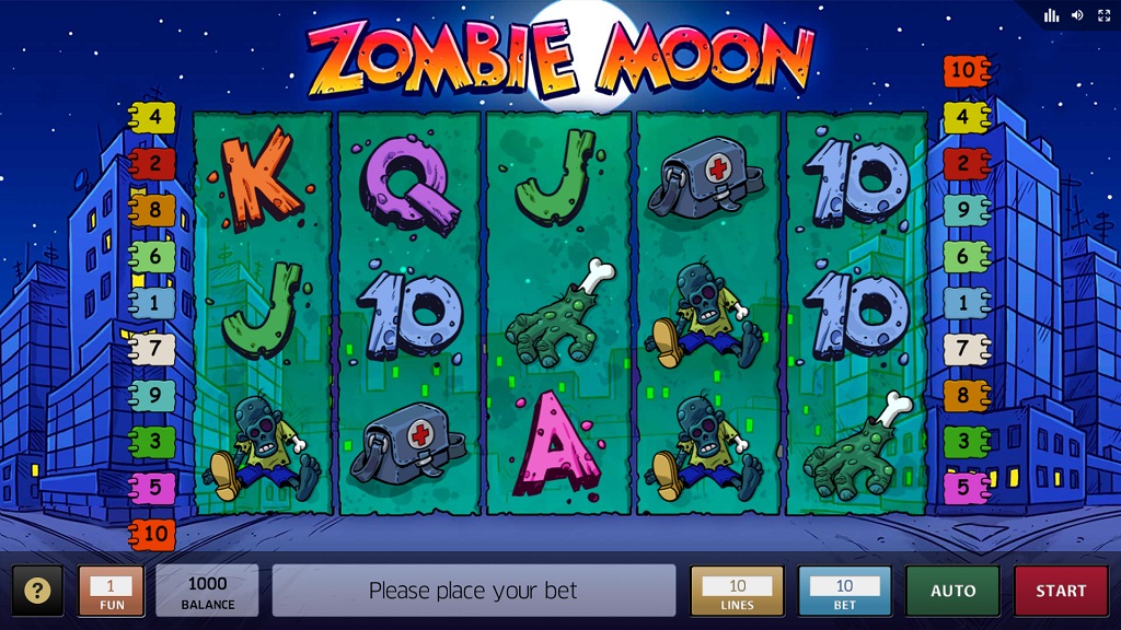 Screenshot of Zombie Moon slot from InBet