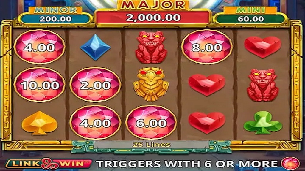 Screenshot of 6 Rubies of Tribute slot from OldSkoolStudios