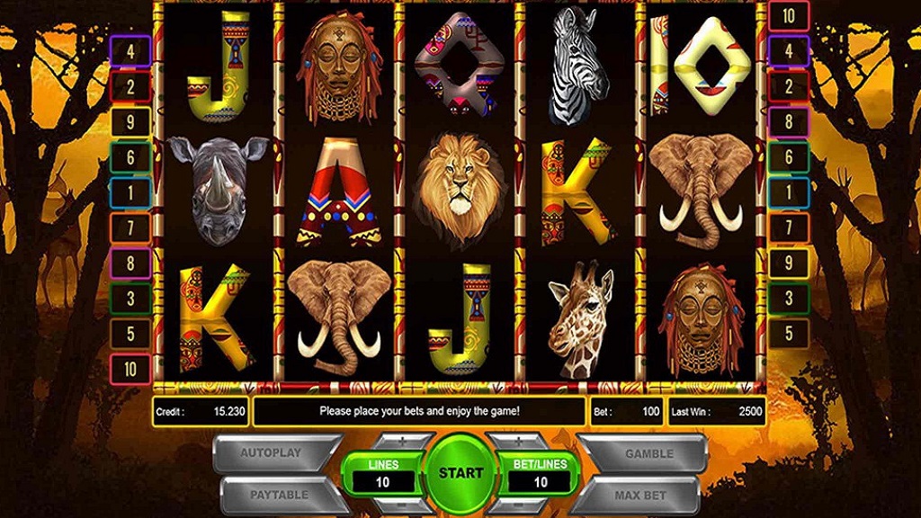 Screenshot of Africa Wild slot from Ho Gaming