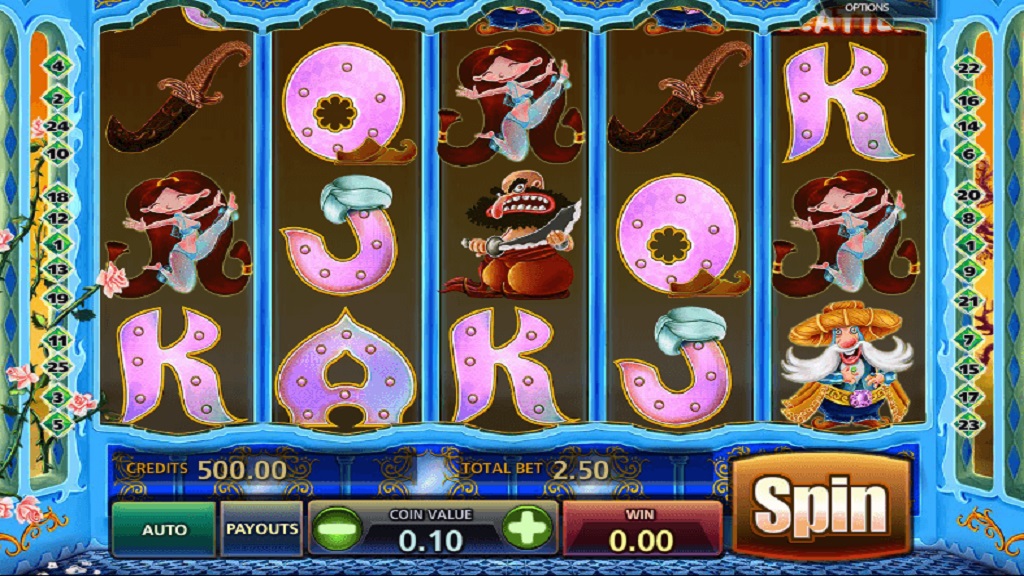 Screenshot of Arabian Oasis slot from Multislot