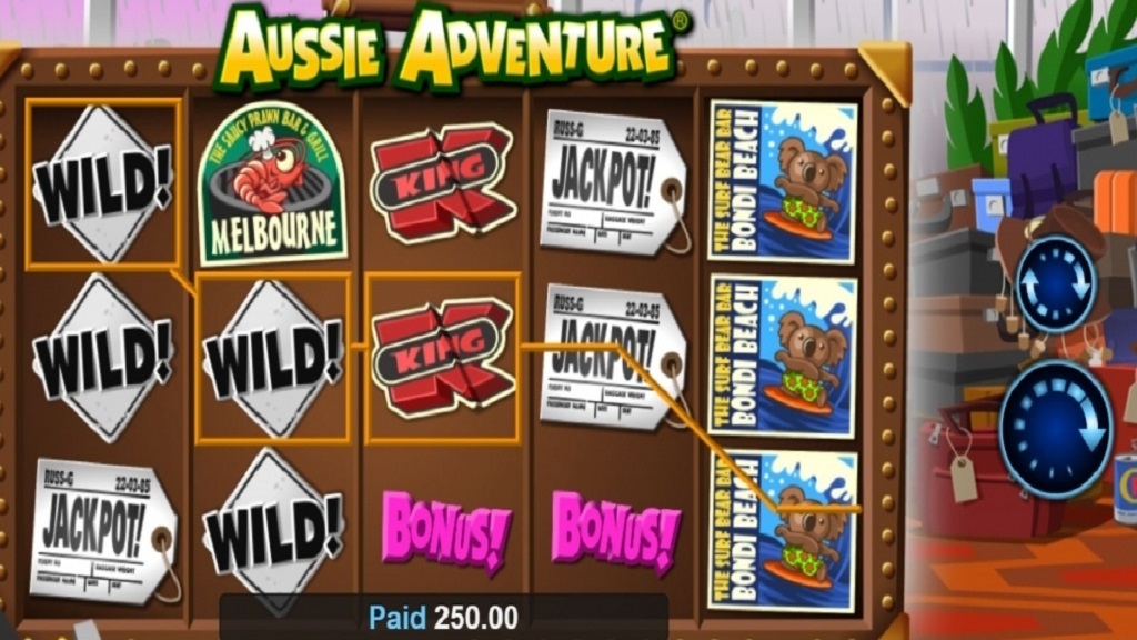 Screenshot of Aussie Adventure slot from Realistic Games